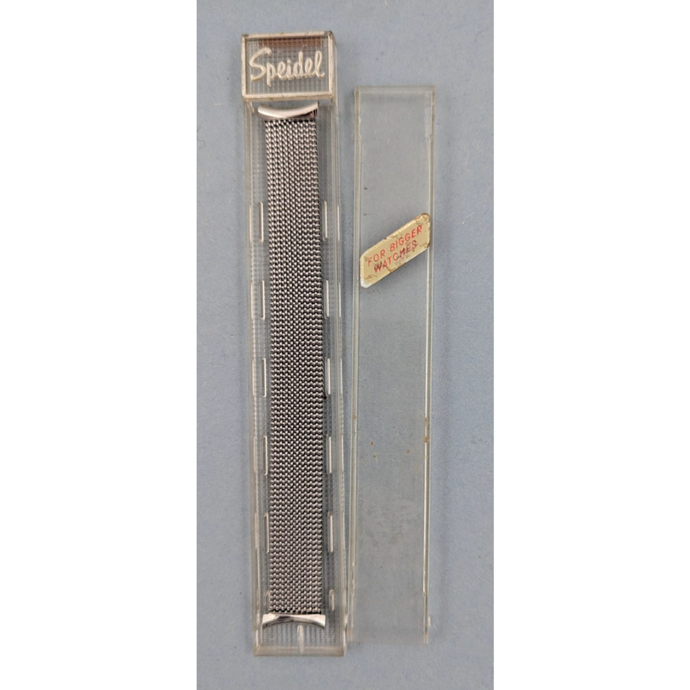 Speidel Silver Twist O Flex Stainless Steel Men's Watch Band For Bigger Watches